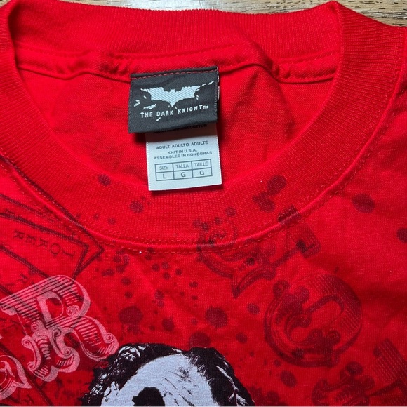 2008 Batman The Dark Knight Joker T-Shirt L Heath Ledger Movie Promo - Picture 2 of 3